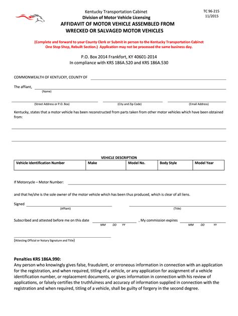 Ky 741 Fillable Form Printable Forms Free Online