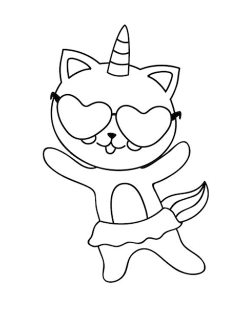 Gato Unicornio Bailando Para Colorear Imprimir E Dibujar Coloringonly Com Sexiz Pix