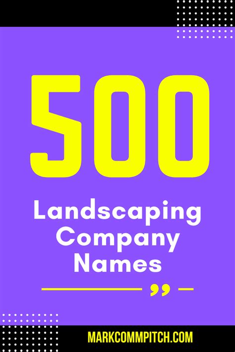 Landscaping Company Names Ideas 500 Unique Business Names