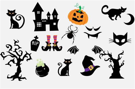 Halloween Clipart Bundle 82 Cliparts 24 Papers By Blackcatssvg