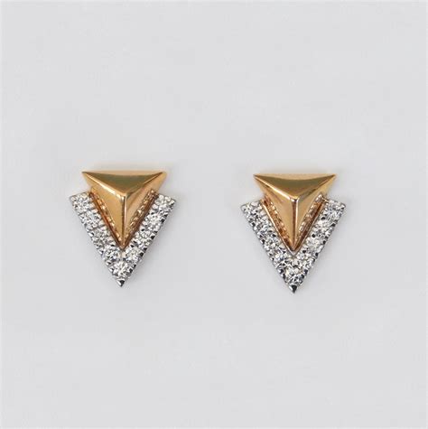 Diamond Triangle Earrings Kloiber Jewelers