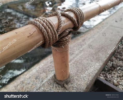 Close Tied Rope Circle On Bamboo Stock Photo 1081017341 Shutterstock