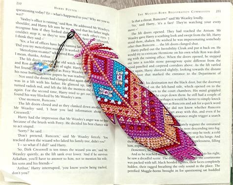 Feather Bookmark Alphabet Crafts Handmade Sellers Pink Feathers