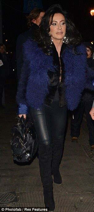 Nancy Dellolio Teams Leather Trouser With A Fur Coat And Pony Hair Bag