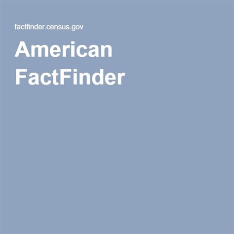 Templateamerican Factfinder Templateamerican Factfinder