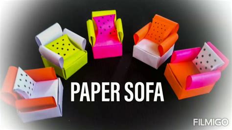 Easy Paper Sofa In 2 Minutes Special For Children Playing And Homedecor