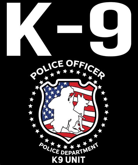 K9 Police Officer Thin Blue Line K 9 T Law Enforcement Digital Art