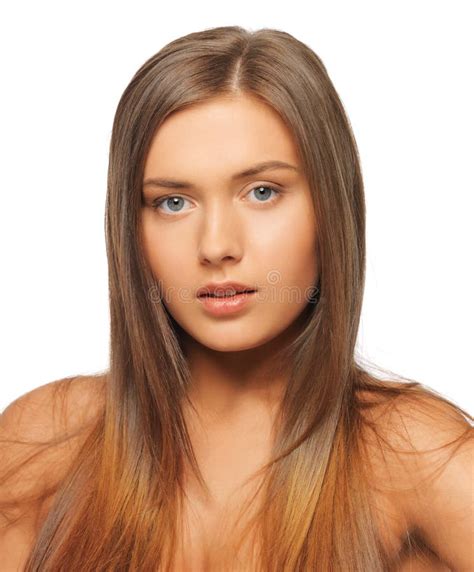 Beautiful Woman With Long Hair Stock Photo Image Of Coiffure Long