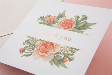Thank You Card Blooming Bouquet On Behance
