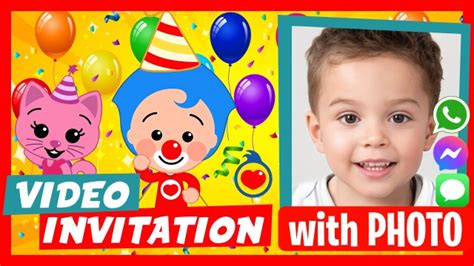 Payaso Plim Plim Party Video Invitation Whatsapp Digital