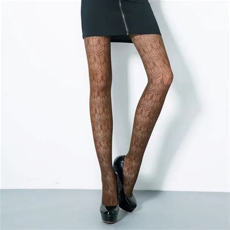 buy hot sexy tights women black nylon pantyhose elastic jacquard stockings