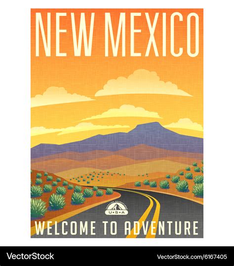 New Mexico Travel Poster Digital Prints Art And Collectibles Jan