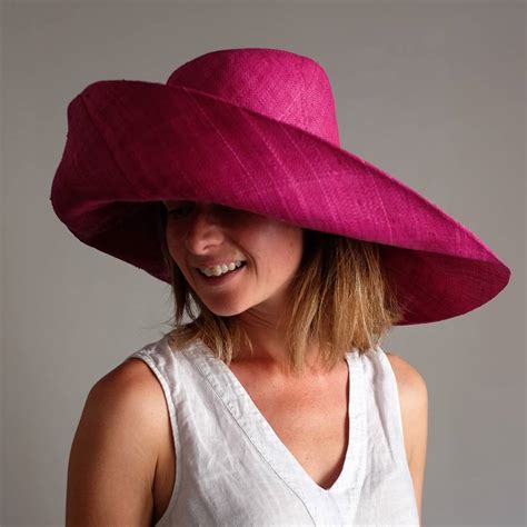 Large Brim Fold Up Straw Hat By Plum And Ivory