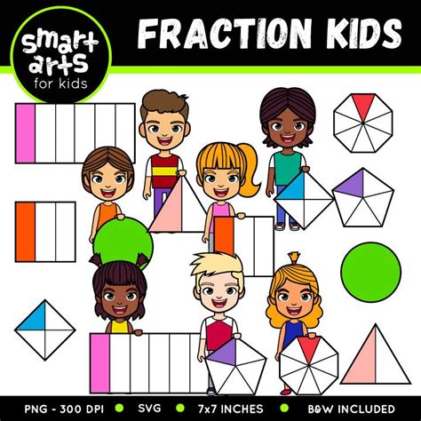 Fraction Kids Clip Art Educational Clip Arts Kids Clipart Clip Art