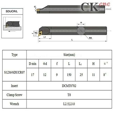 S M Sducr Cnc Lathe Turning Tool Holder Pcs Steel Dcmt Lathe