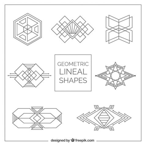 Premium Vector Geometric Shapes Pack In Art Déco Style