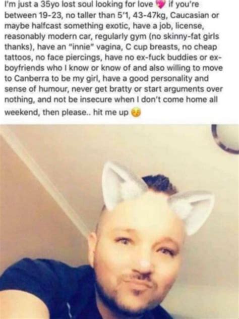 Man Slammed For Dating Advert Seeking Woman With C Cup Boobs And Innie