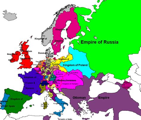The world map has changed a lot throughout history. Europe Map In 1800 ~ ONEIROITAN1