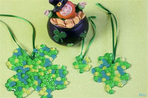 Cute Shamrock Suncatcher Craft For St Patricks Day Mom Does Reviews