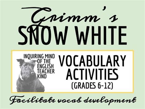 Snow White And The Seven Dwarfs By The Brothers Grimm Vocabulary