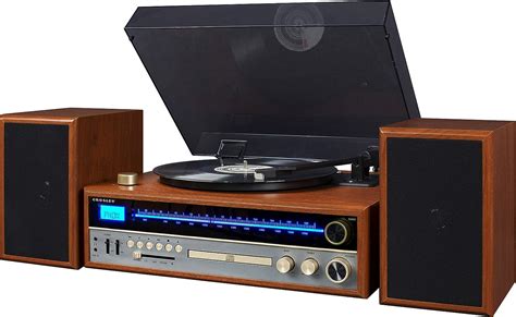 Crosley 1975t Turntable System With Bluetooth Cd Amfm And Included