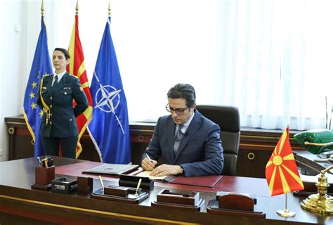 President Pendarovski Signs The Instrument Of Accession Of The Republic