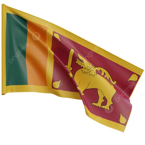Sri Lanka Flag Waving Sri Lanka Flag With Pole Sri Lanka Flag Waving