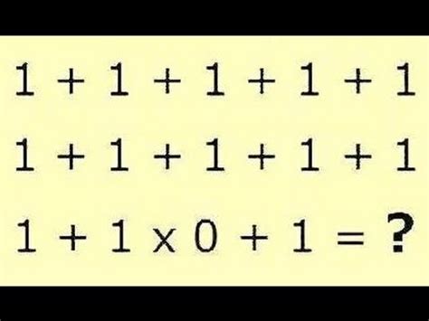 Read the following questions carefully and choose the right answer. 5 Simple Math Problems You Will Answer Incorrectly - YouTube