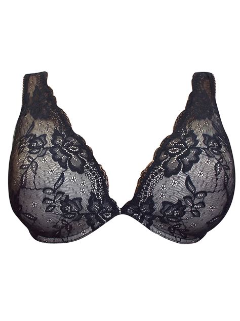 George G3orge Black Lace Underwired Full Cup Bra Size 42 Dd Cup