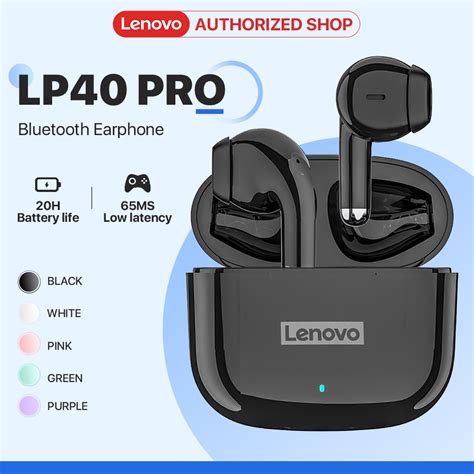 Lenovo Lp40 Pro Bluetooth Earphone Tws With Mic Mini Wireless Earbuds