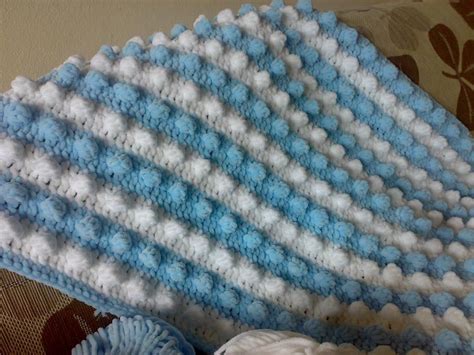 Crochet Bubble Baby Blanket Chunky Blanket Crochet Blanket