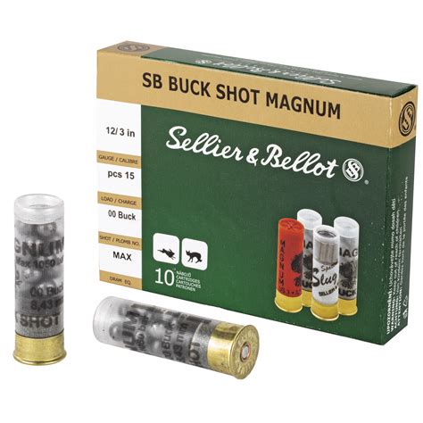 Sellier Bellot Gauge Ammunition Buck Pellets Rounds