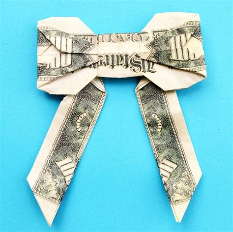 Money Bow With Ribbons Origami Dollar Tutorial Diy Nprokuda Its My