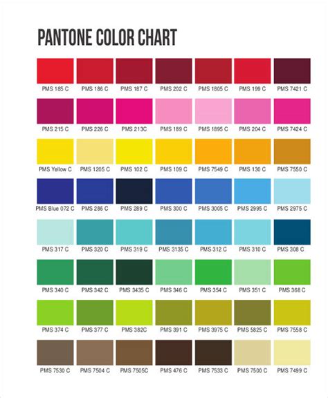 Pantone Color Chart Template Free Templates In Pdf Vrogue Co
