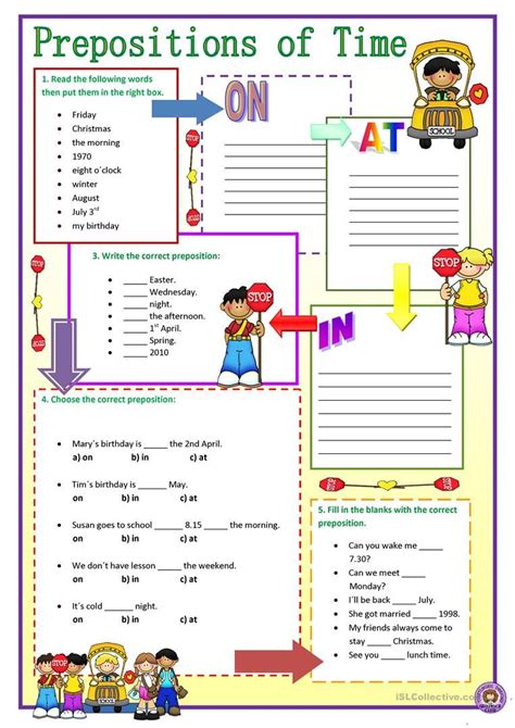 Free esl printable grammar and vocabulary worksheets, english exercises, eal handouts, esol quizzes, efl activities, tefl questions, tesol materials, english teaching and learning resources, fun crossword and word search puzzles, tests, picture dictionaries, classroom posters. Prepositions of Time | Imparare inglese