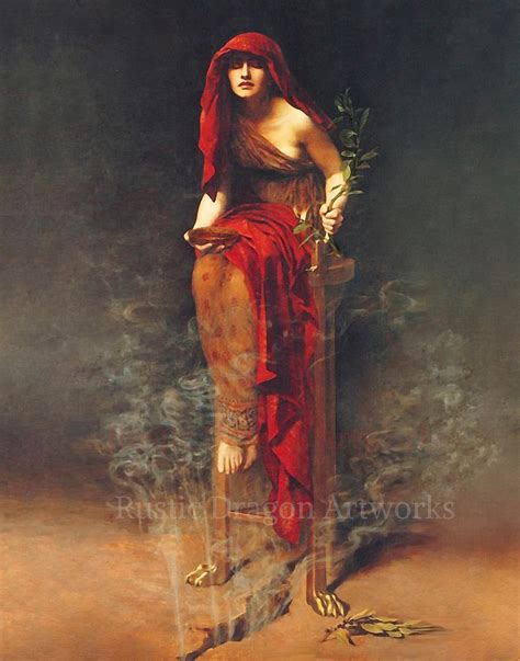John Collier Priestess Of Delphi 1891 Pythia High Etsy
