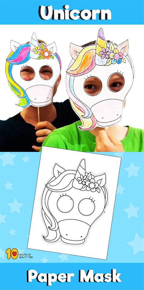 Unicorn Face Mask Coloring Page Antionette Heintzs Coloring Pages