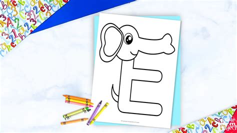 Free Printable Letter E Coloring Page Simple Mom Project