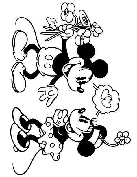 Mickey Mouse Valentines Coloring Coloring Pages