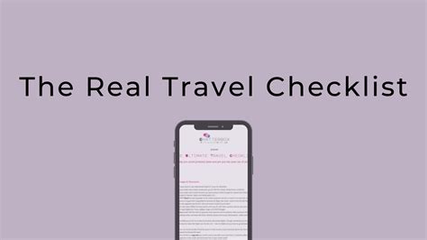 The Real Travel Checklist — Taylor Trombley Virtual Assistant