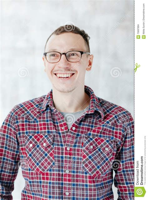 Portrait Of Happy Young Man Isolated Over White Background Stock Photo