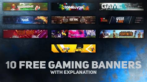 Top 10 Gaming Banner Template Free Download Youtube