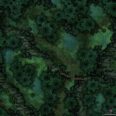 Jungle Path 30x30 Public Dice Grimorium Forest Map Dungeon Maps Map