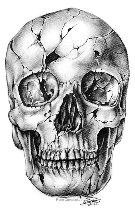 Skull Drawings By Ren Campbell Tumblr Cliparts Co