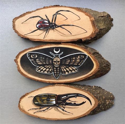 Stunning Paintings Of Animals On Wood Slices 99inspiration