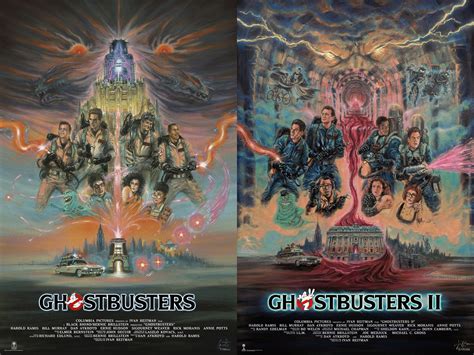 Ghostbusters 2 With The Torch Being Passed On Both Sides Of The