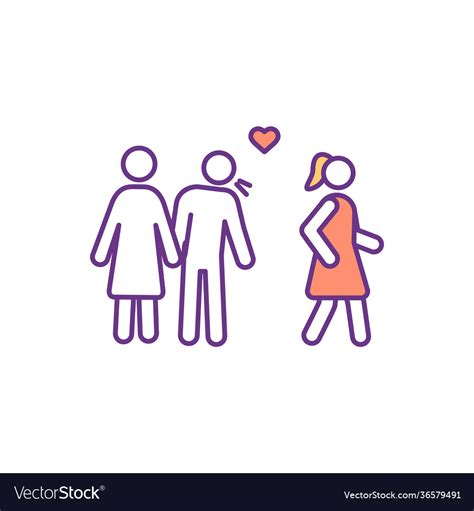 Adultery Rgb Color Icon Royalty Free Vector Image