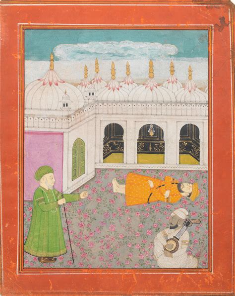bonhams the sikh guru nanak lying near the qa ba at mecca rebuked by an imam punjab plains