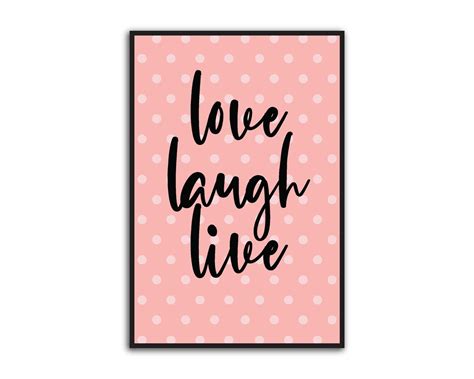 Live Laugh Love Funny Quotes Typography Print Quote Print Etsy