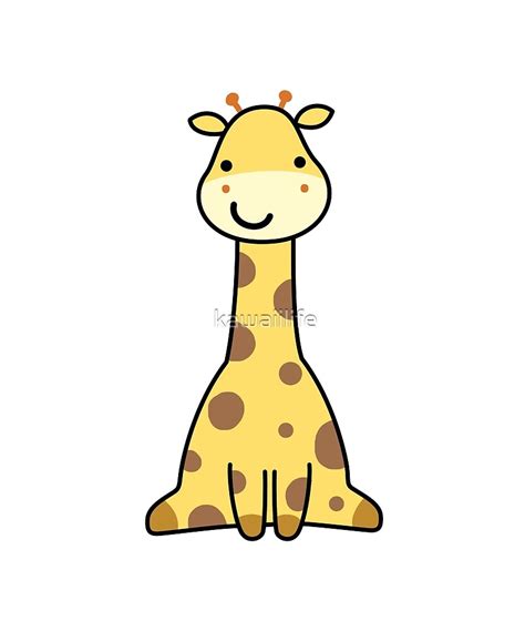 Kawaii Giraffe Sticker By Kawaiilife Cute Giraffe Drawing Giraffe